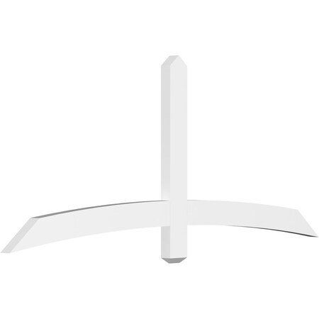 Ekena Millwork Bellingham Architectural Grade PVC Gable Bracket, 72"W x 30"H x 2"D x 4"F, 10/12 Pitch GBP072X30X0204BEL00